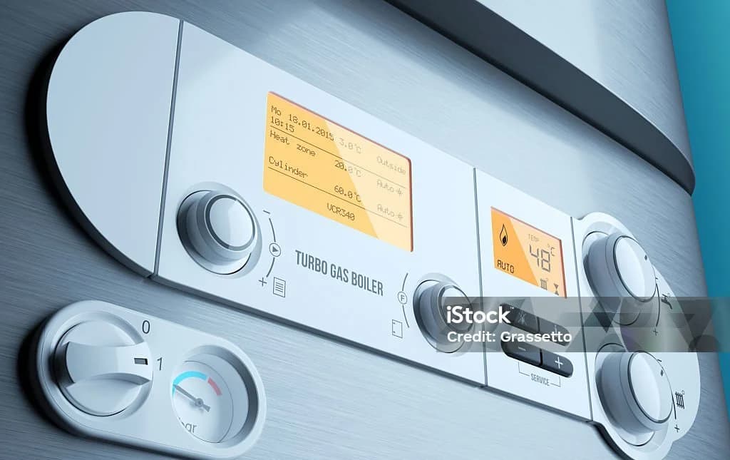 chaudire gaz en gros plan